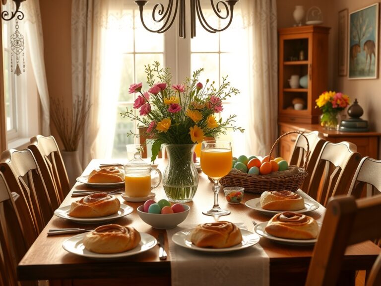 Easter Morning Breakfast Table
