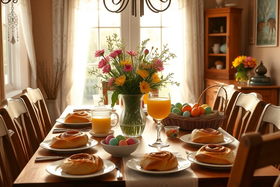 Easter Morning Breakfast Table