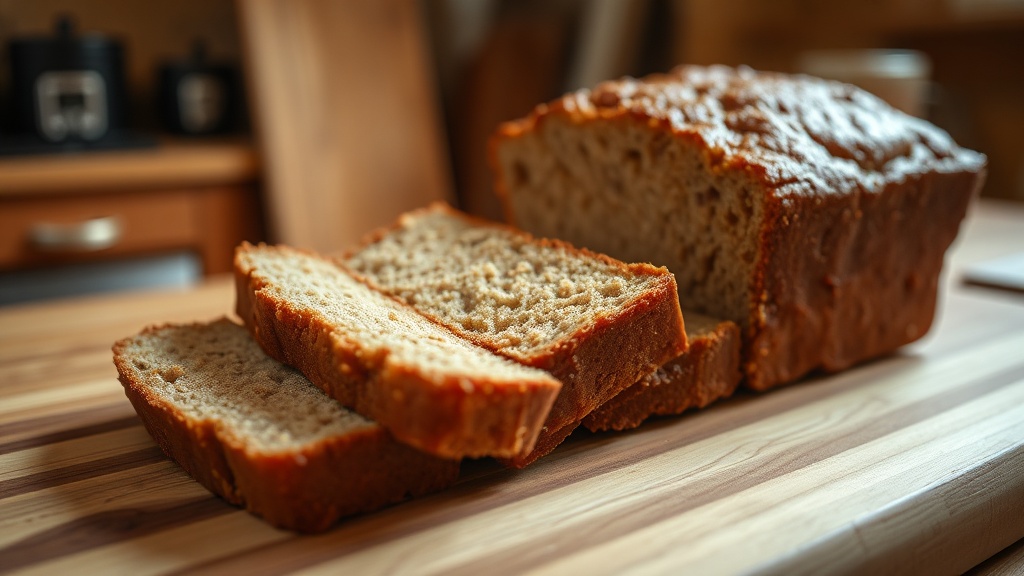 Easy banana bread sliced