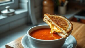 Grilled cheese and tomato soup