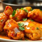 Sweet and spicy honey butter chicken with crispy golden glaze