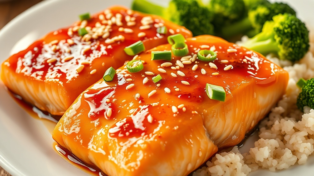 Honey garlic salmon fillet