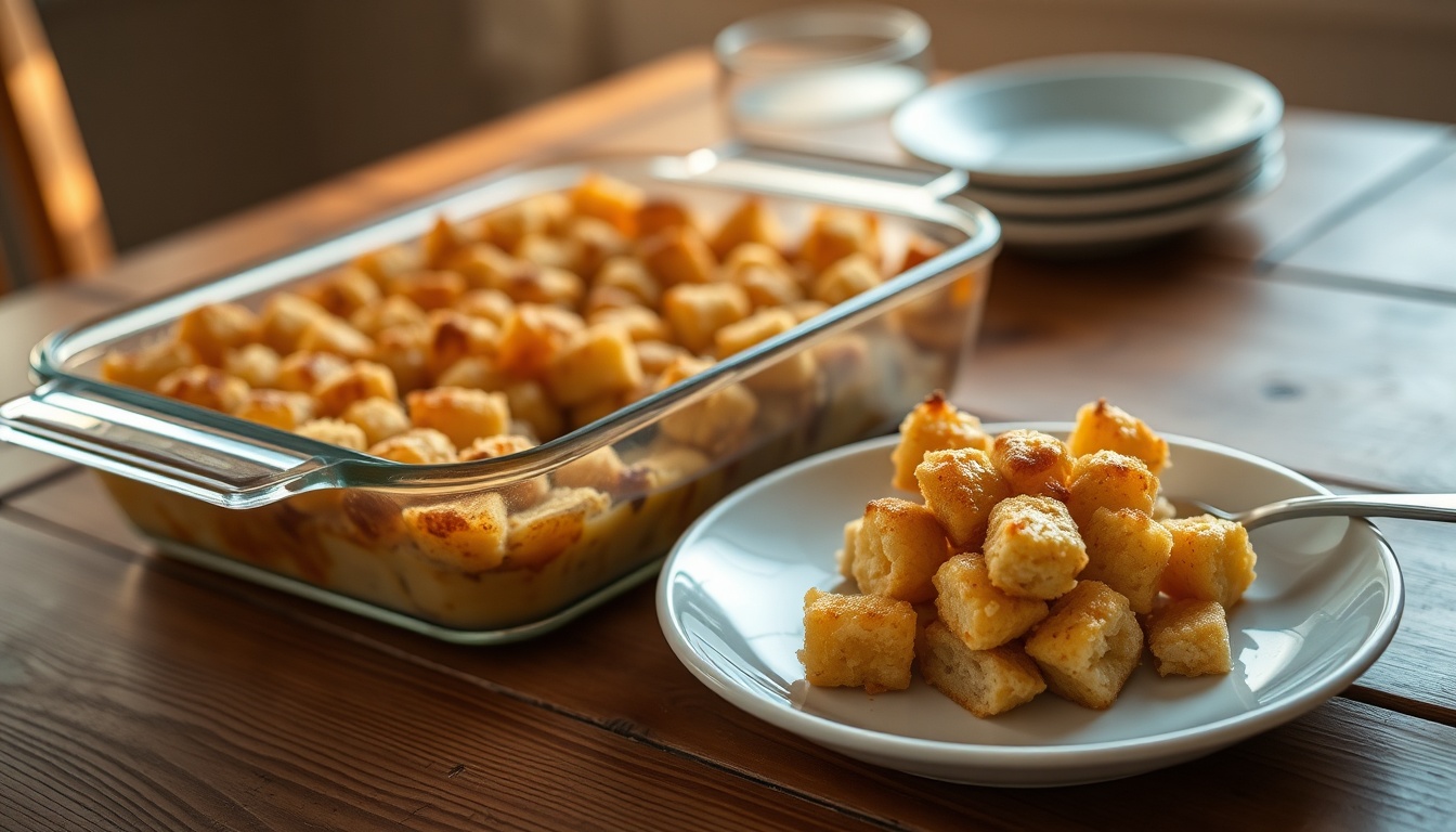 Tater tot casserole fresh from the oven