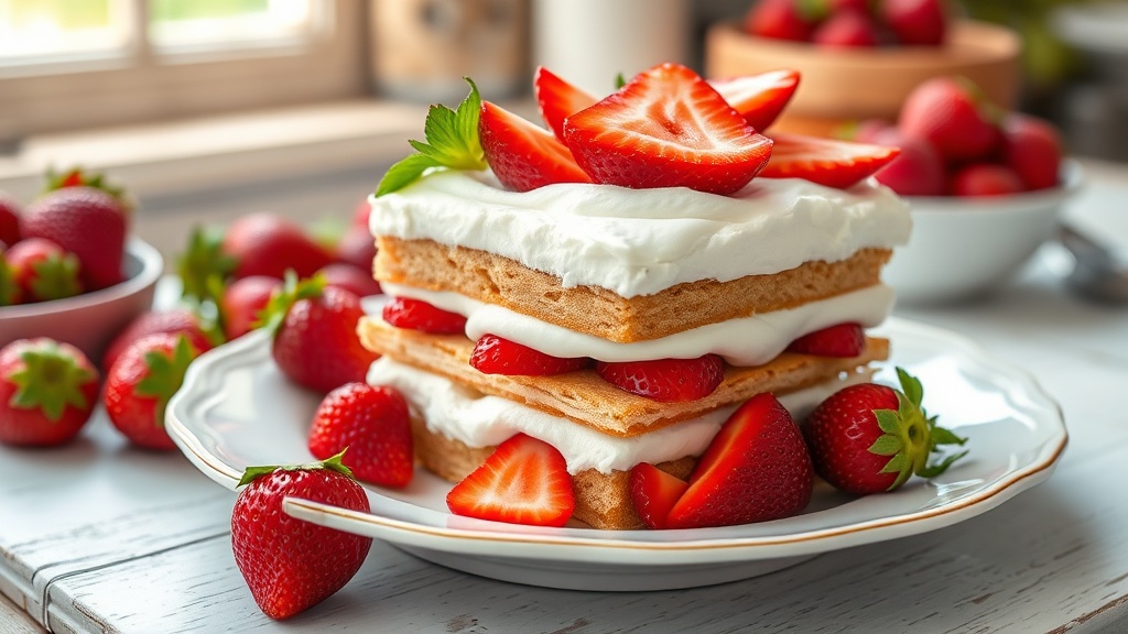 No-bake strawberry icebox cake