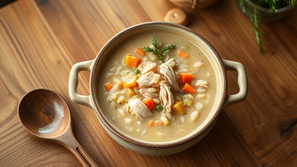 Slow cooker chicken wild rice soup